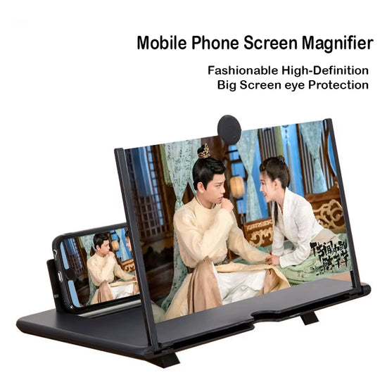 HD Smartphone Screen Magnifier – Folding Desk Stand & Video Amplifier
