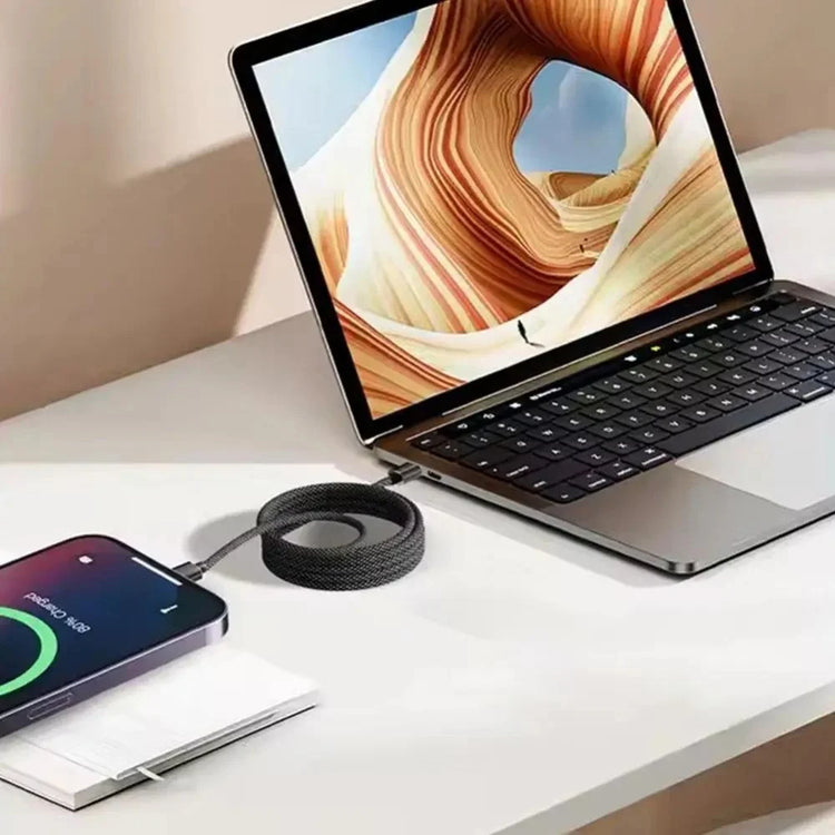 100W Magnetic Fast Charging Cable – Universal USB-C to USB-C Data Cord