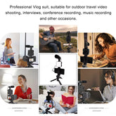 Smartphone Vlogging Kit - LED Light & Tripod Stabilizer