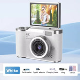 4K Compact Digital Camera – 48MP Student Vlog Camera with 180° Flip Screen
