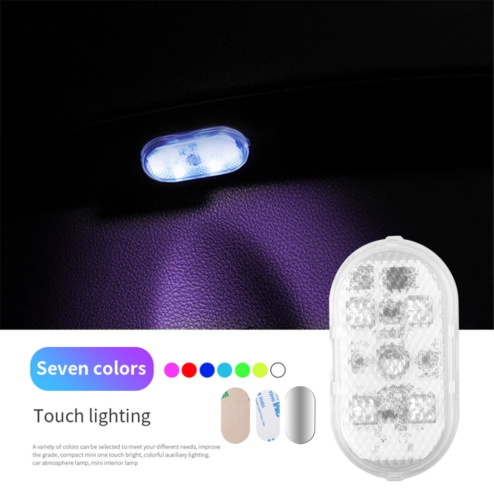 Wireless Multi-Color Car LED Lights – USB Rechargeable Touch Sensor