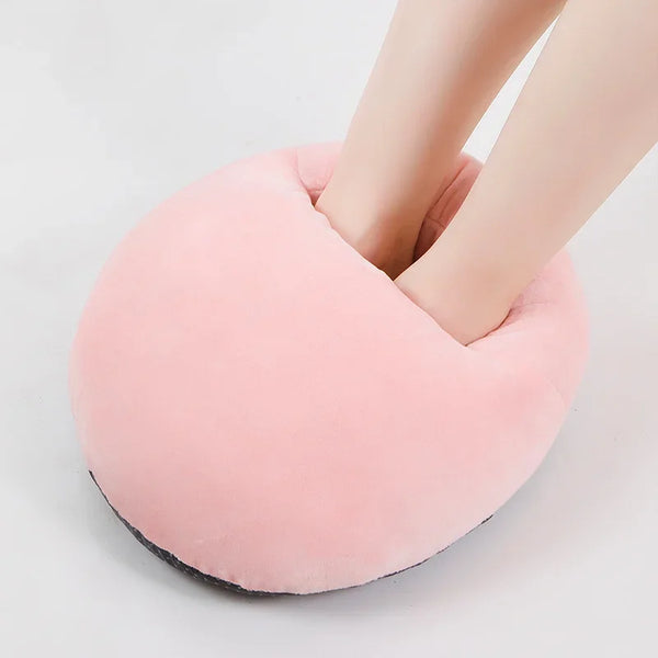 USB Electric Heater Foot Warmer Charging Power Fleece Cartoon Cat Warm Foot Cover Feet Heating Pads for Home Bedroom Sleeping