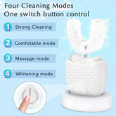 Wireless Charging U-Shaped Adult Electric Toothbrush Ultrasonic Toothbrush with Silicone Waterproof Vibration Sonic Toothbrush