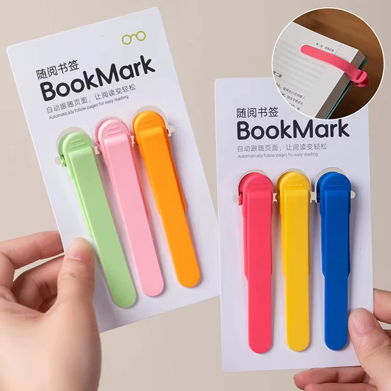 Silicone Bookmark Set - Auto-Turning Reading Accessory