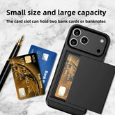 Case for Iphone 17 Pro Max 16 Pro Max 15 Pro 17E 14 13 12 Wallet Card Holder Slide Slot Slim Hard PC Heavy Duty Protective Cover
