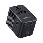 Universal Travel Adapter with 4 AC Outlets 2 USB Port 3 Type-C PD 45W All-In-One Fast Power Charge on EU US AUS Plug Internation