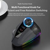 Ergonomic Vertical Mouse - RGB Wireless & Speed Roller