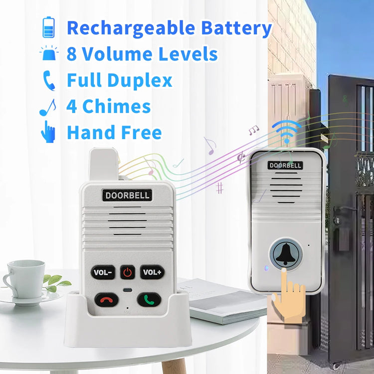 Wireless Intercom Doorbell System – 200m Long Range & Two-Way Audio