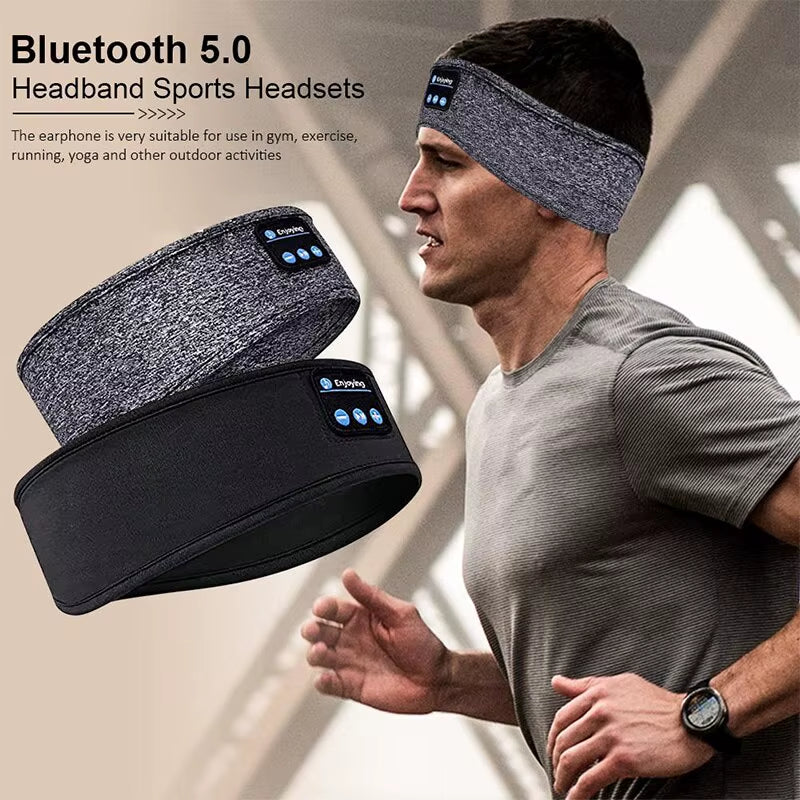 Wireless Bluetooth Sleep Headband – Elastic Sports Headphones & Eye Mask