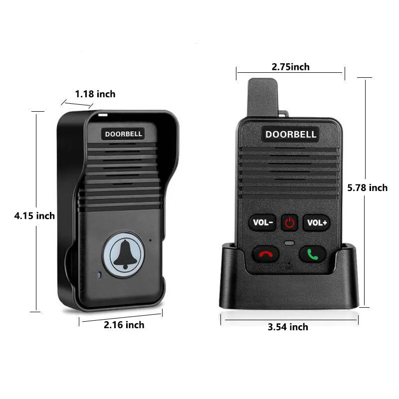 Wireless Intercom Doorbell System – 200m Long Range & Two-Way Audio