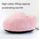 USB Electric Heater Foot Warmer Charging Power Fleece Cartoon Cat Warm Foot Cover Feet Heating Pads for Home Bedroom Sleeping