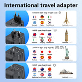 Universal Travel Adapter with 4 AC Outlets 2 USB Port 3 Type-C PD 45W All-In-One Fast Power Charge on EU US AUS Plug Internation