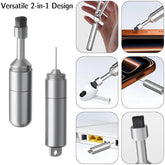 2-In1 Mobile Phone Card Removal & Headphone Cleaning Brush Aluminum Alloy Phone Card Tray Pin Eject Removal Tool for Phone