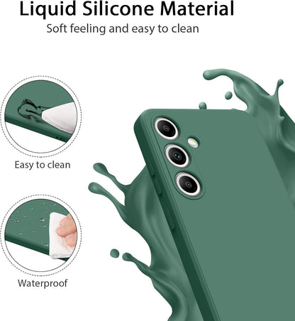 Case for Samsung Galaxy S25 Phone Case, Camera Protection Ultra Slim Cover for Samsung Galaxy S25 Anti-Scratch Shockproof Bumper Cover (Deep Green)