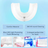 Wireless Charging U-Shaped Adult Electric Toothbrush Ultrasonic Toothbrush with Silicone Waterproof Vibration Sonic Toothbrush