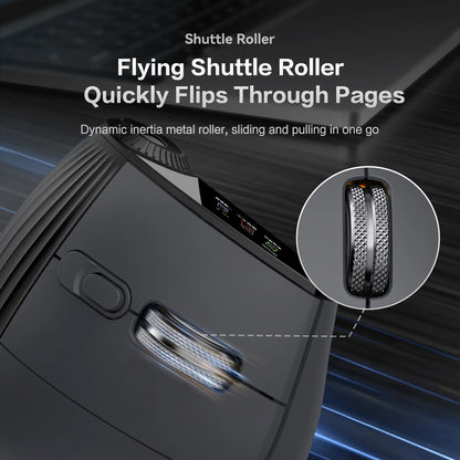 Ergonomic Vertical Mouse - RGB Wireless & Speed Roller