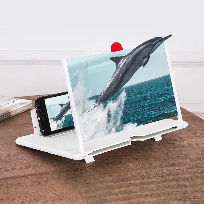 HD Smartphone Screen Magnifier – Folding Desk Stand & Video Amplifier
