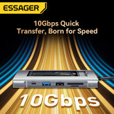 Essager 8-in-1 USB-C Hub with SSD Enclosure – Type-C Docking Station