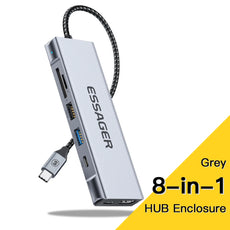 Essager 8-in-1 USB-C Hub with SSD Enclosure – Type-C Docking Station