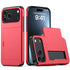Case for Iphone 17 Pro Max 16 Pro Max 15 Pro 17E 14 13 12 Wallet Card Holder Slide Slot Slim Hard PC Heavy Duty Protective Cover