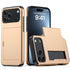 Case for Iphone 17 Pro Max 16 Pro Max 15 Pro 17E 14 13 12 Wallet Card Holder Slide Slot Slim Hard PC Heavy Duty Protective Cover