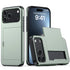 Case for Iphone 17 Pro Max 16 Pro Max 15 Pro 17E 14 13 12 Wallet Card Holder Slide Slot Slim Hard PC Heavy Duty Protective Cover