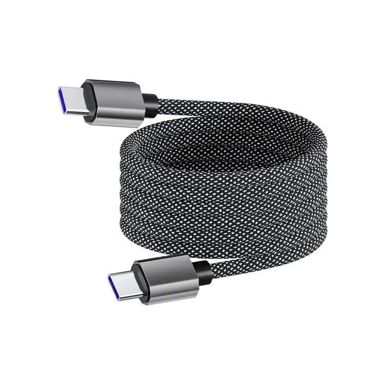 100W Magnetic Fast Charging Cable – Universal USB-C to USB-C Data Cord
