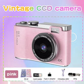 4K Compact Digital Camera – 48MP Student Vlog Camera with 180° Flip Screen