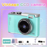 4K Compact Digital Camera – 48MP Student Vlog Camera with 180° Flip Screen