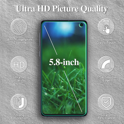 [3 Pack] Screen Protector for Samsung Galaxy S10E Tempered Glass, 9H Hardness, anti Scratch, anti Fingerprint, Bubble Free, Case Friendly, Easy Installation