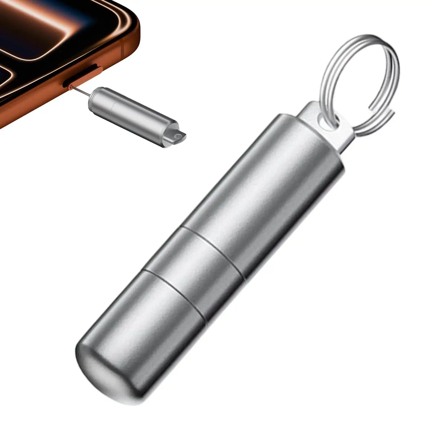 2-In1 Mobile Phone Card Removal & Headphone Cleaning Brush Aluminum Alloy Phone Card Tray Pin Eject Removal Tool for Phone